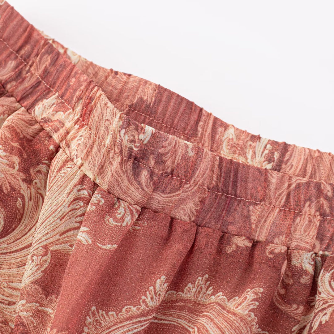 Damen Maxi-Rock mit voluminösem Stufendesign Drune