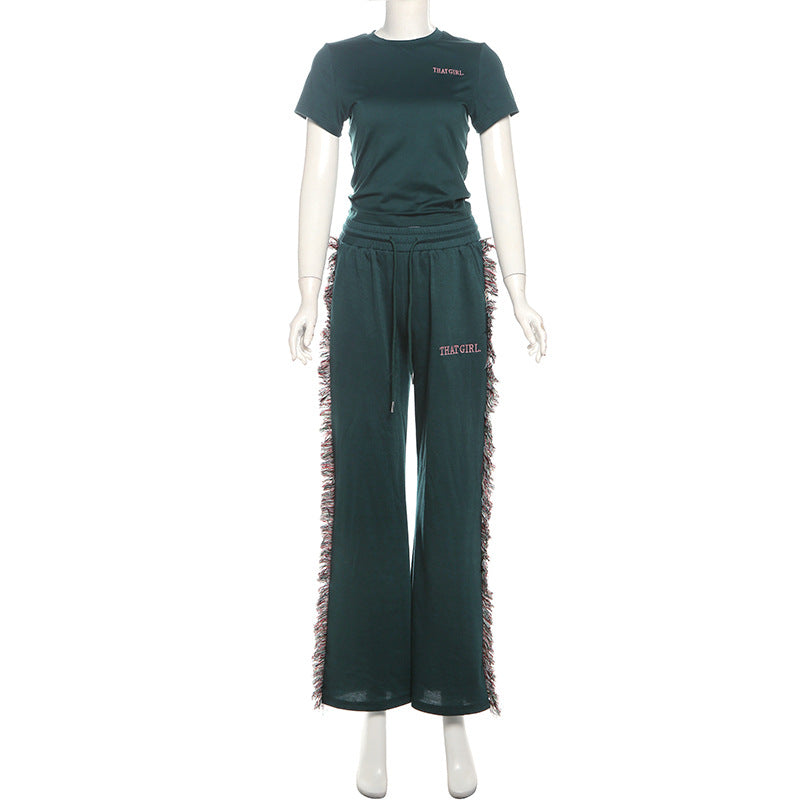 Damen Freizeitanzug mit fransigen Details Drune
