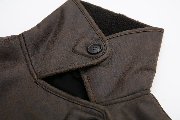 Drune | Faux Shearling Jacke - Warm & Stilvoll - Lederlook - Winter-Essential