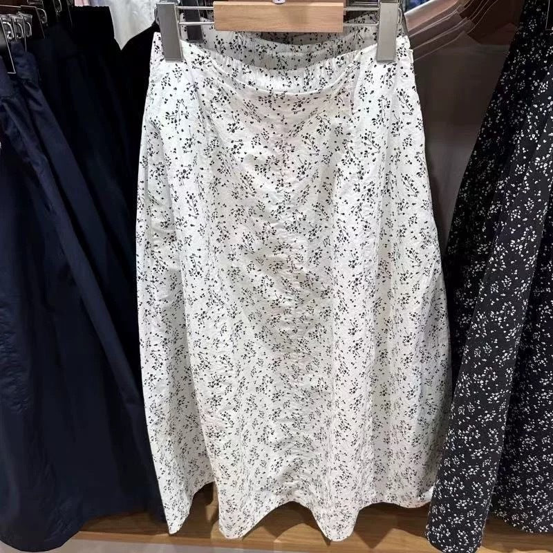 Damen Midirock mit elastischem Bund und seitlichen Eingrifftaschen Drune
