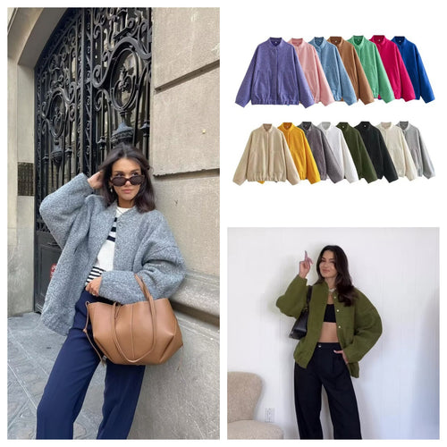 Damen Oversize-Winterjacke mit praktischen Taschen Drune