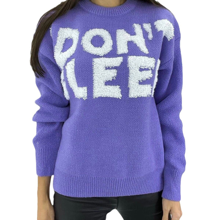 Damen Kuscheliger Statement-Pullover mit Motiv Drune