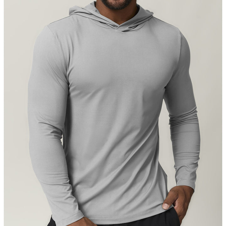 Herren Longsleeve mit Kapuze und feuchtigkeitstransportierender Technologie Drune