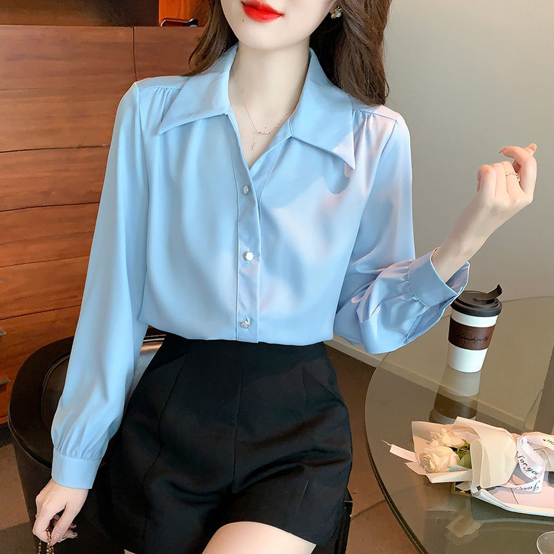 Damen elegante Bluse mit klassischen Details Drune