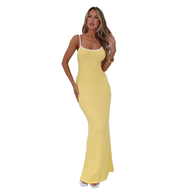 Damen Maxikleid mit feiner Stricktextur und elegantem Schnitt Drune