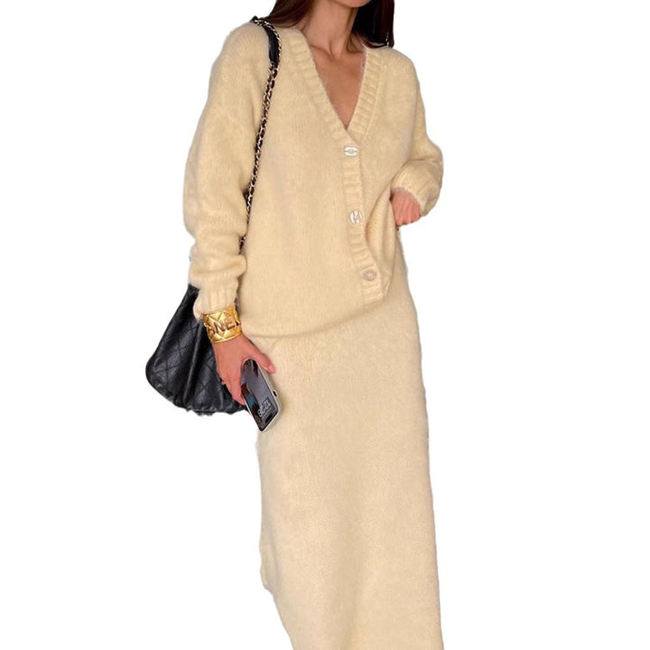 Damen weich flauschiger Cardigan Drune