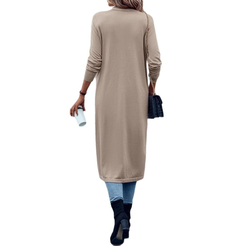 Damen Strickmantel mit offenem Design und eleganter Schnittführung Drune