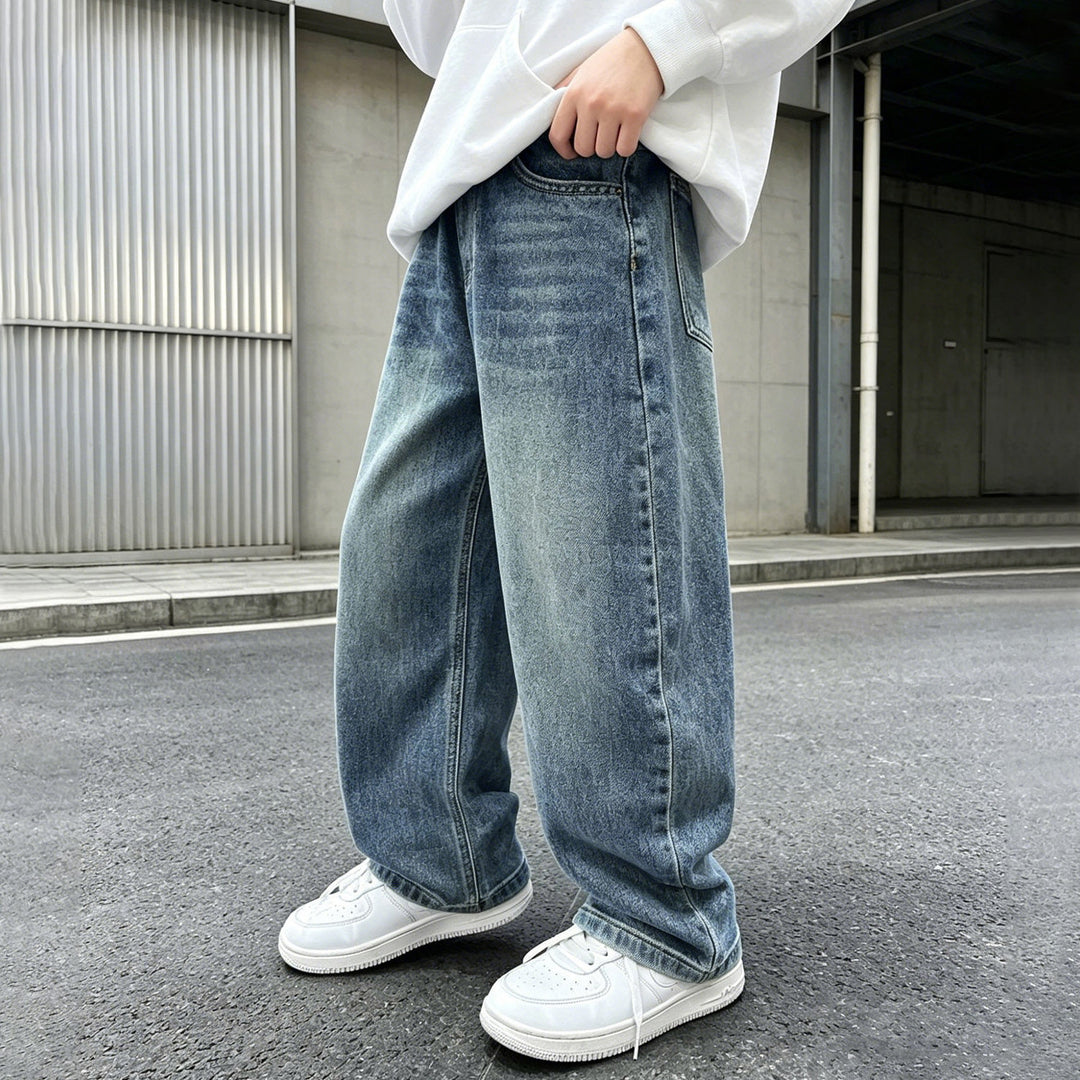 Damen weite Baggy-Jeans aus hochwertigem Denim Drune