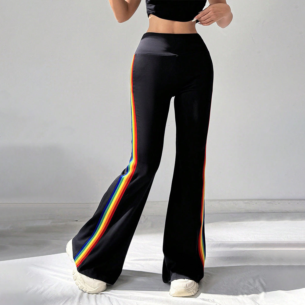 Damen Slim Fit Sporthose mit seitlichen Streifen Drune