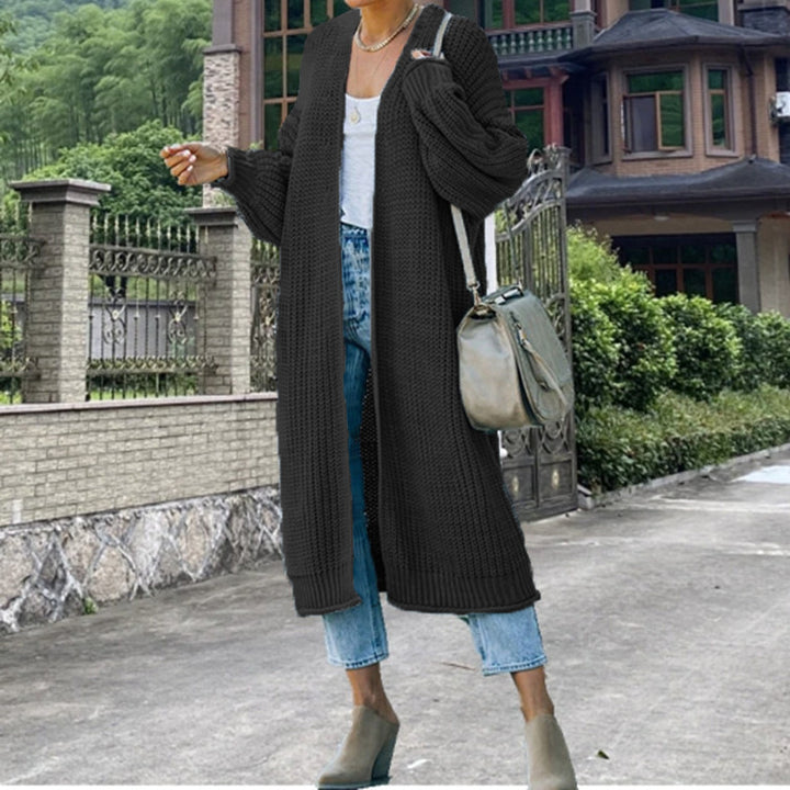 Damen Grobstrick-Longcardigan mit modernem Schnitt und lässigem Design Drune