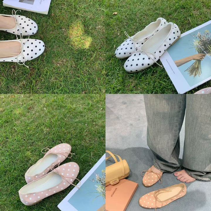Damen Ballerinas mit femininem Schleifenakzent und weicher Innensohle Drune