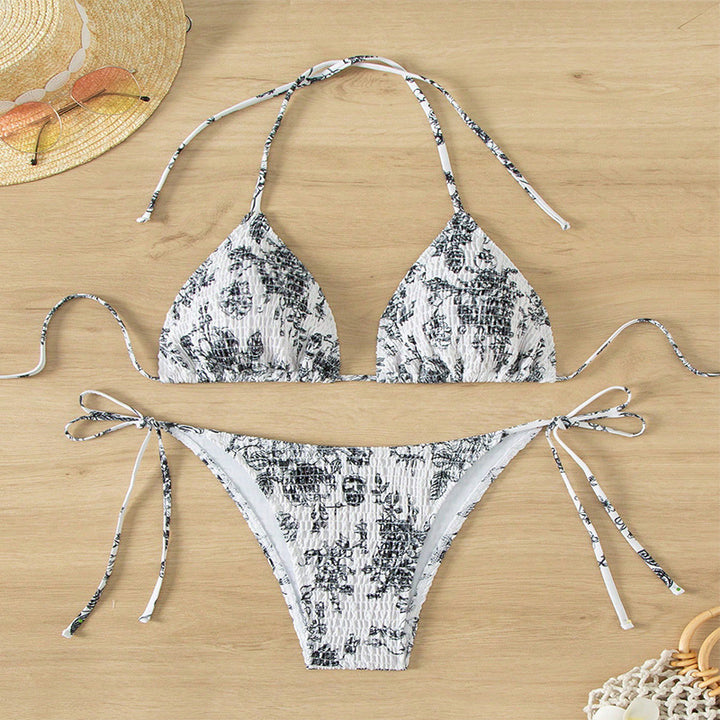 Damen Triangel-Bikini mit verstellbaren Trägern und klassischen Schnürdetails Drune