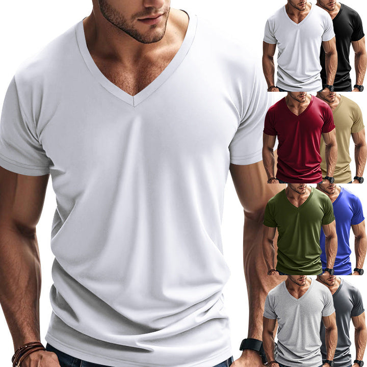 Herren nan V-Ausschnitt Funktionsshirt aus leichtem Interlock mit figurnahem Schnitt Drune