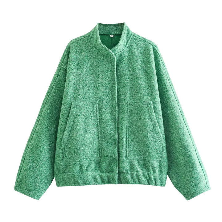 Damen lässige Jacke im Oversized-Stil mit praktischen Taschen Drune