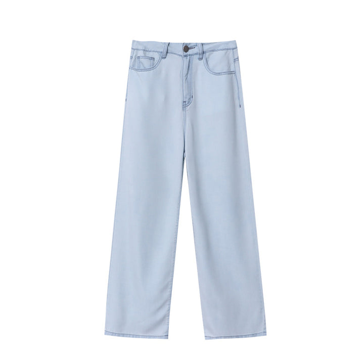 Damen weite Jeans mit hoher Taille und lässigem Schnitt Drune