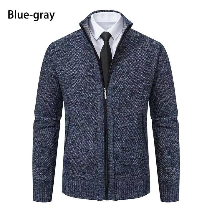 Herren modische Strickjacke mit Reißverschluss und praktischen Taschen Drune