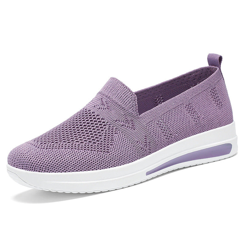 Damen Slip-On Freizeitsneaker mit atmungsaktivem Strickoberteil und rutschfester Sohle Drune