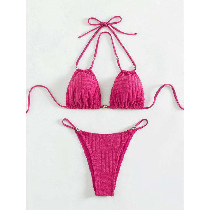 Damen Einteiler Badeanzug mit Knotendesign und Cut-Out-Details Drune