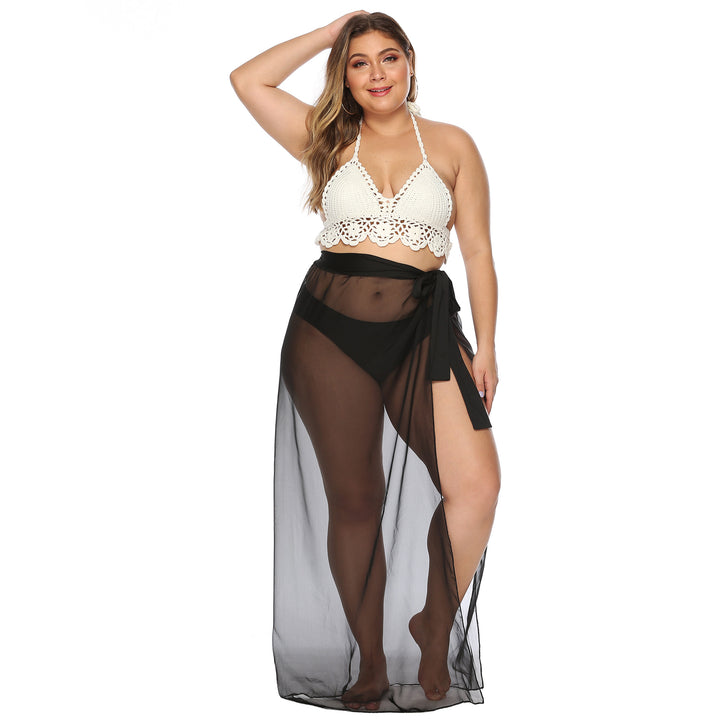 Damen eleganter Strandüberwurf mit seitlichem Knoten Drune