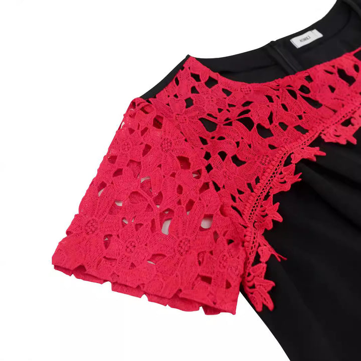Damen elegantes Spitzenkleid mit modernen Akzenten Drune