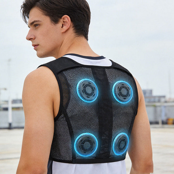 Unisex nan leichte kühlende Jacke mit integrierter Ventilator-Technologie und Kapuze Drune