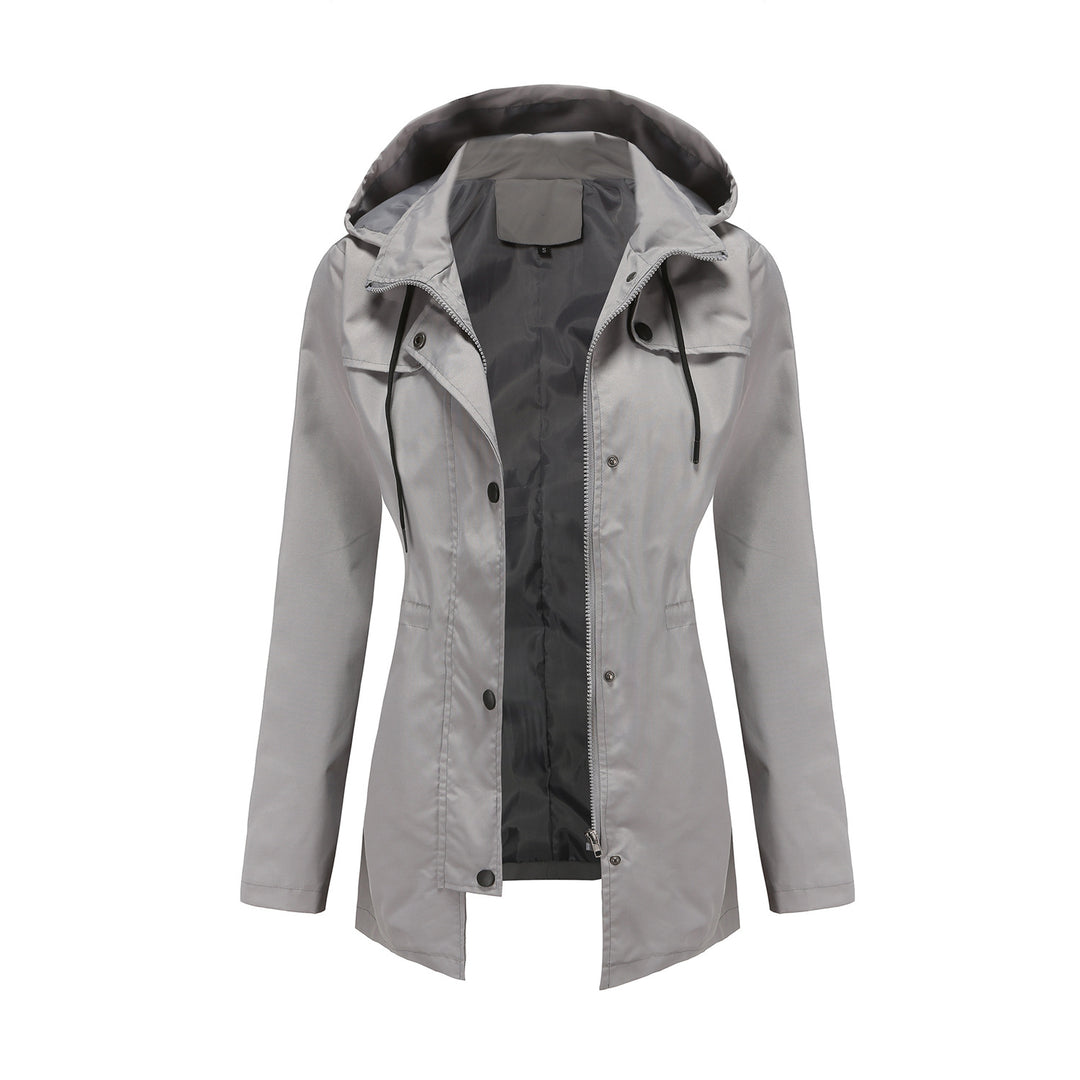 Damen wetterfeste Freizeitjacke mit verstellbarer Kapuze Drune