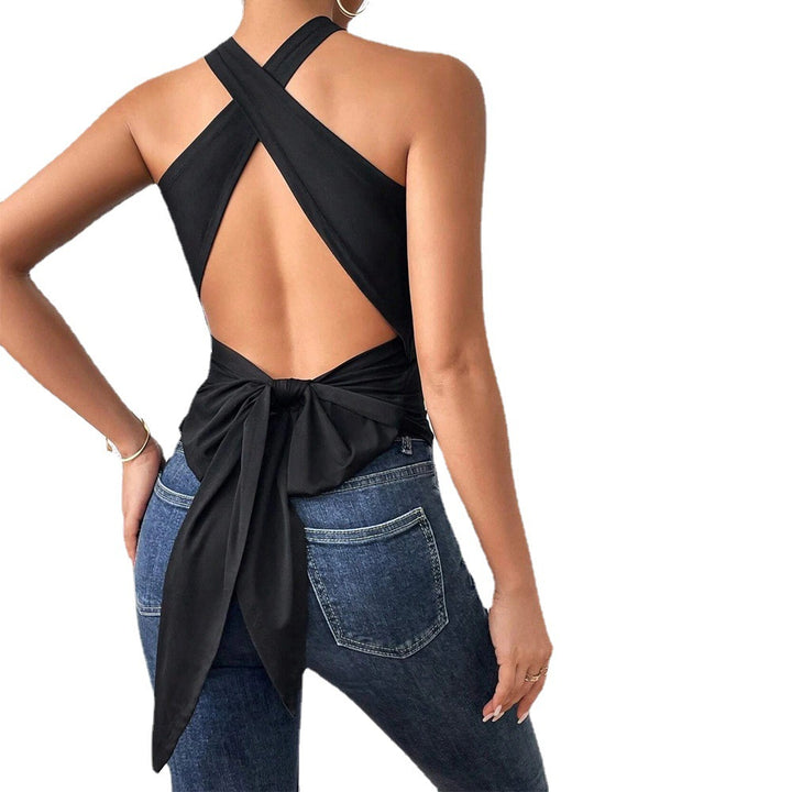 Damen Bodysuit mit elegantem Kreuz-Ausschnitt und figurbetontem Schnitt Drune
