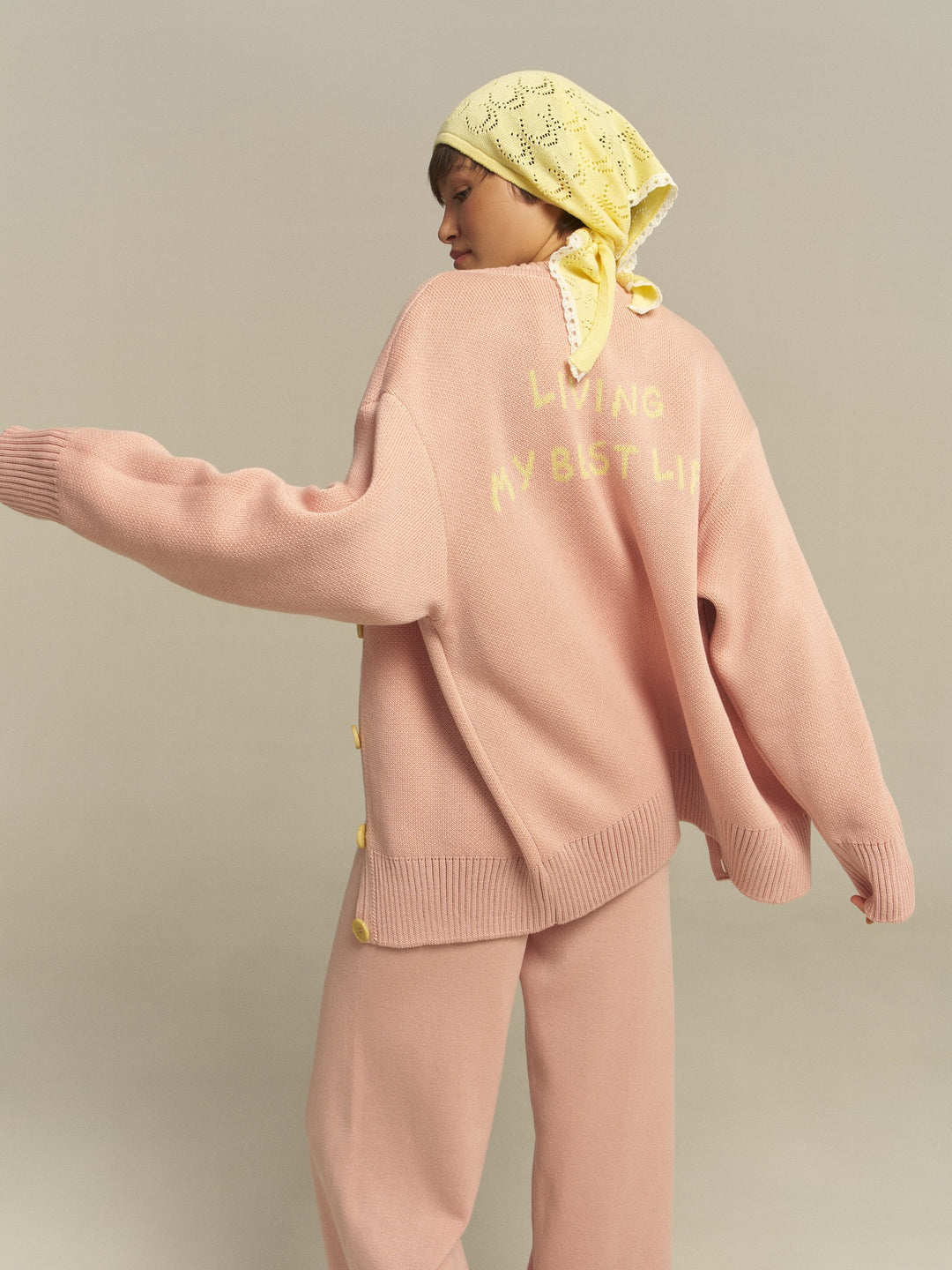 Damen bequemer Oversized-Pullover und lässige Palazzohose Set Drune