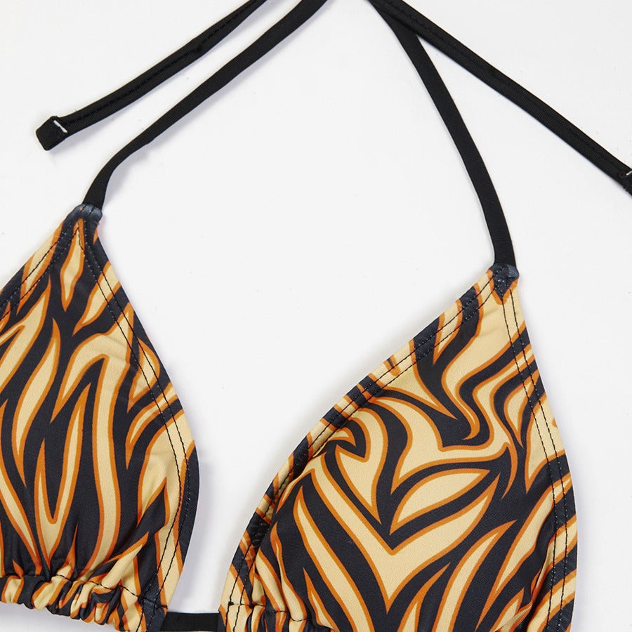 Damen Triangle Bikini Set mit durchsichtigem Cover-Up Drune