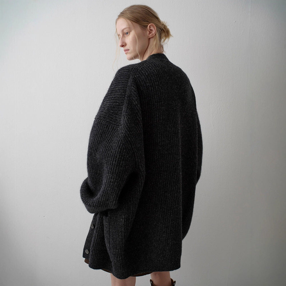 Damen Grobstrickcardigan mit übergroßen Ärmeln Drune