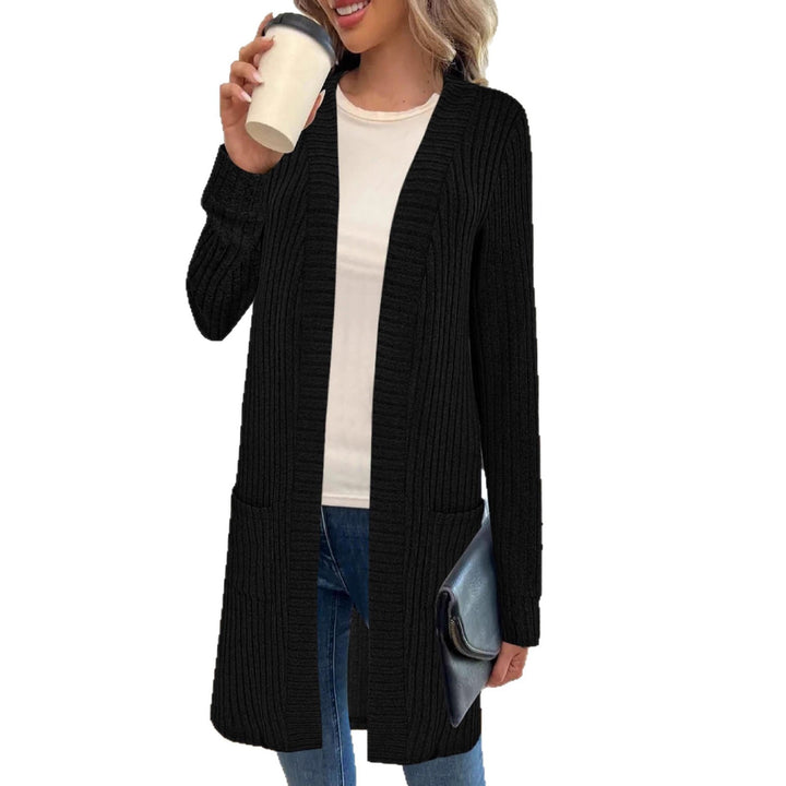 Damen Strickjacke mit asymmetrischem Saum und praktischen Taschen Drune