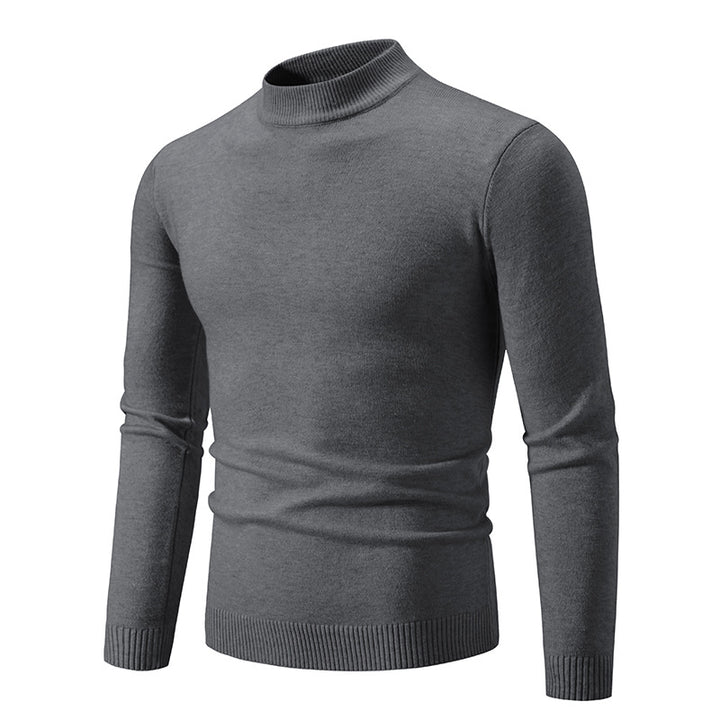 Herren Feinstrickpullover mit hohem Kragen und elastischen Bündchen Drune