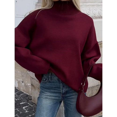Damen gemütlicher oversized Strickpullover mit weitem Schnitt Drune