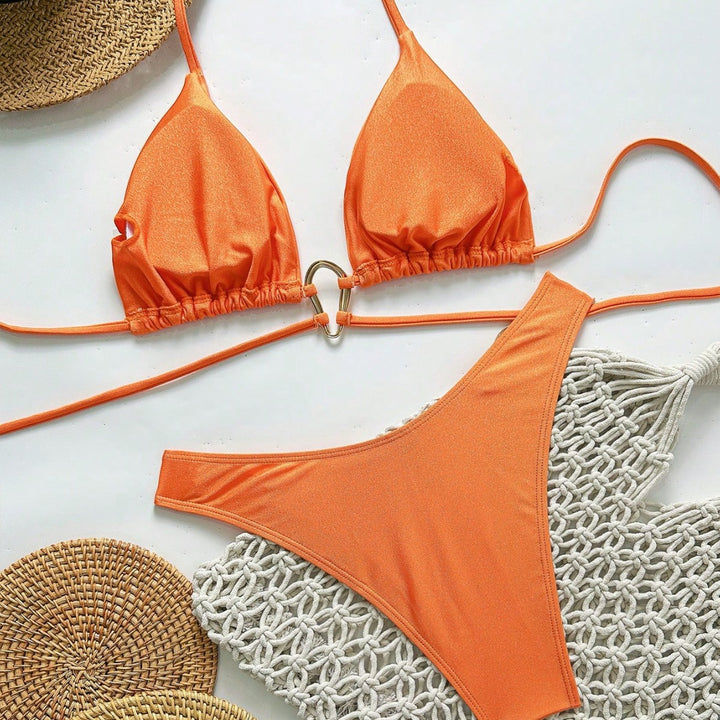 Damen Triangel-Bikini mit eleganten Kettenakzenten Drune