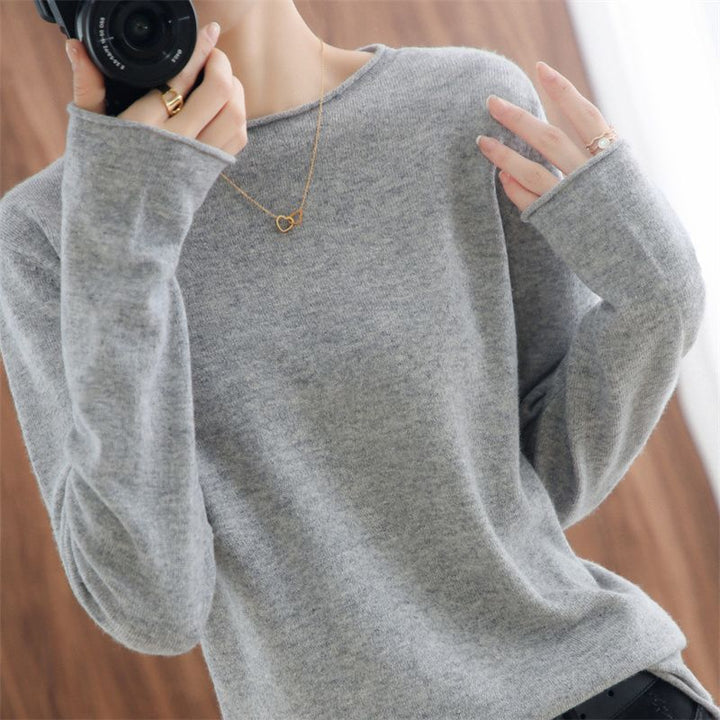 Damen weicher V-Ausschnitt Pullover Drune