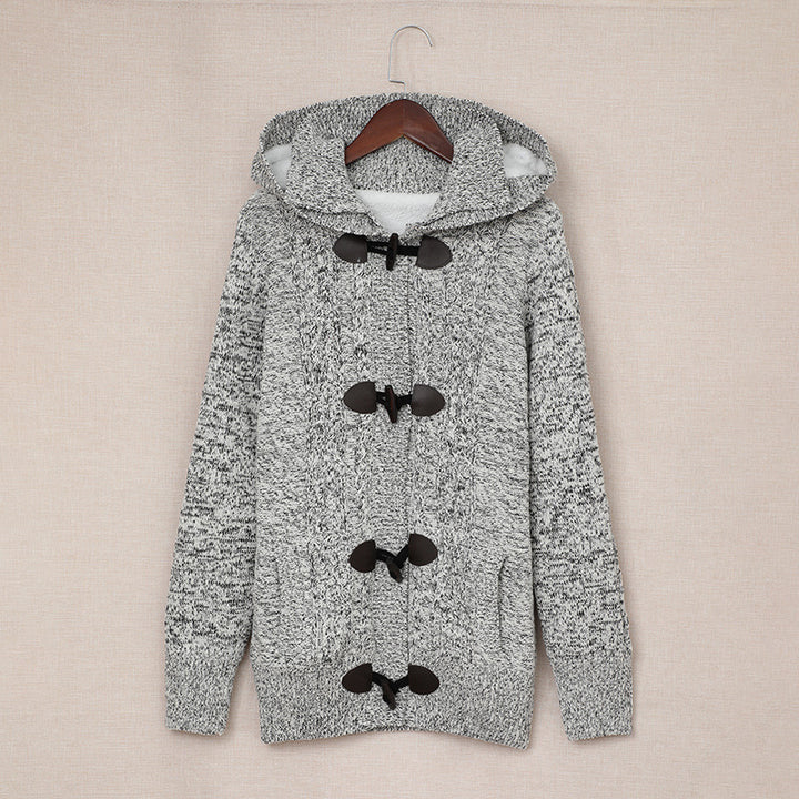 Damen Strickjacke mit hohem Kragen und bequemen Knopfdetails Drune