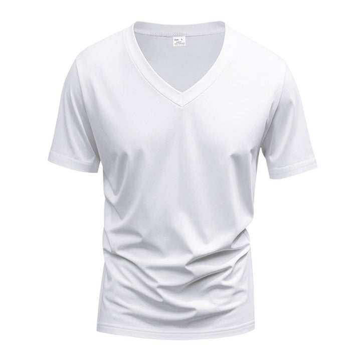 Herren V-Ausschnitt T-Shirt aus atmungsaktivem Funktionsmaterial Drune