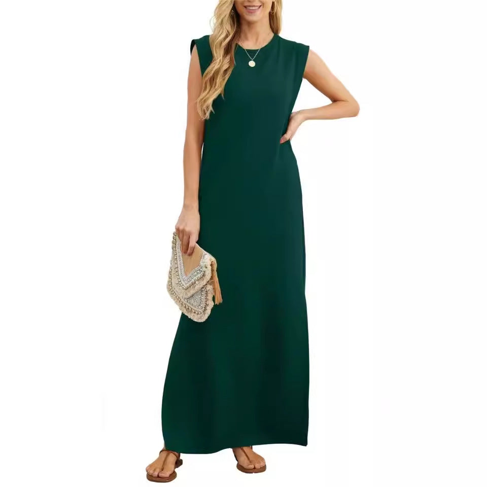 Damen Maxikleid aus atmungsaktivem Baumwollmaterial Drune
