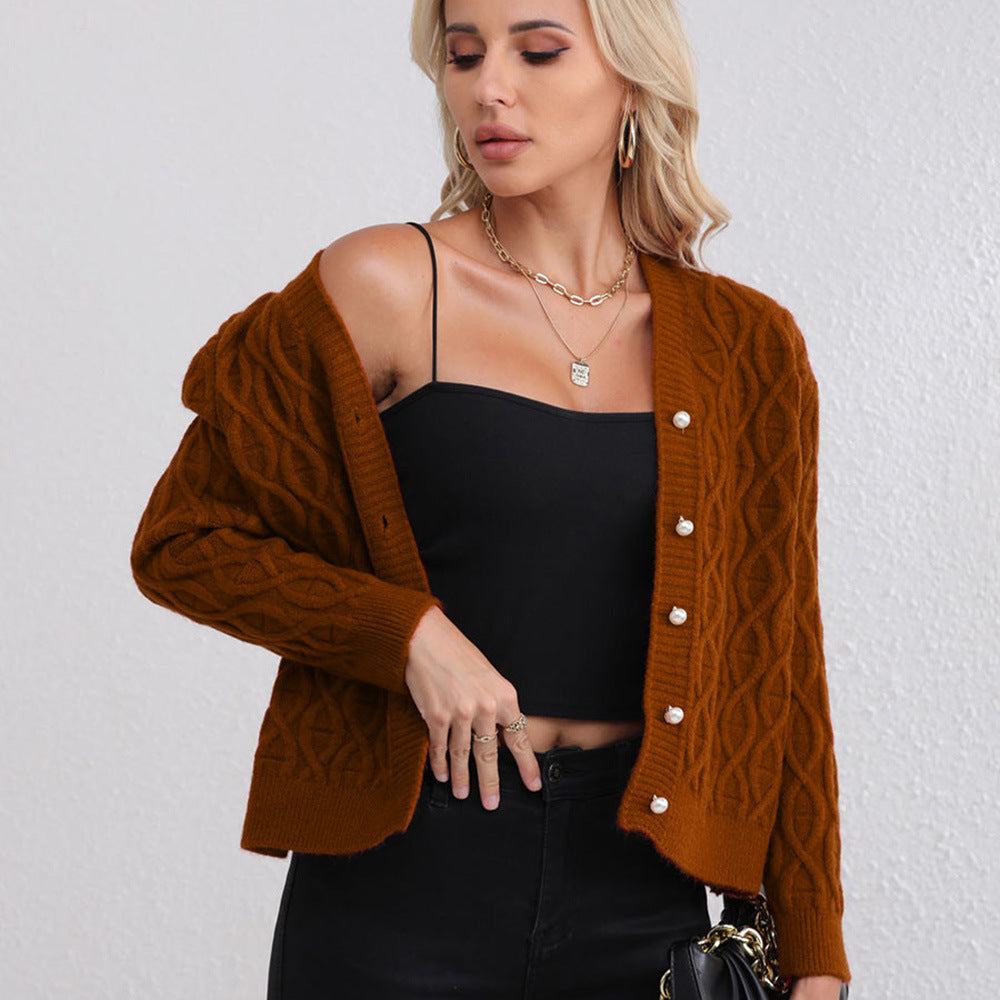 Damen Strickjacke mit eleganter Wabenstruktur Drune