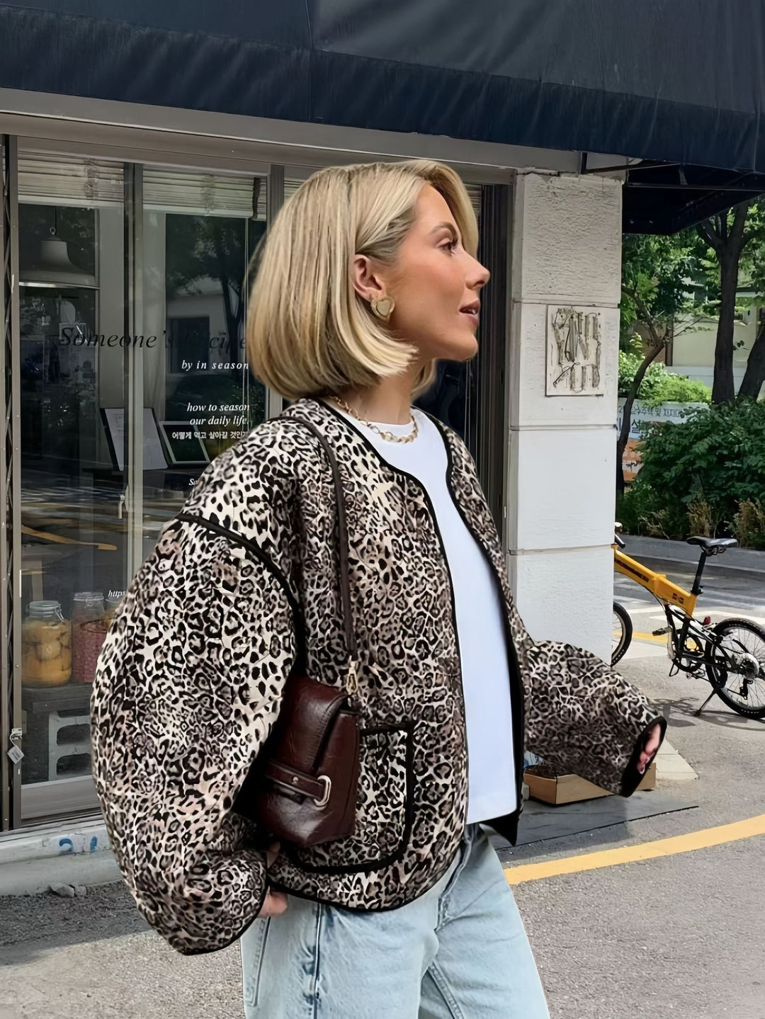 Damen attraktive Jacke im angesagten Leopardenmuster Drune