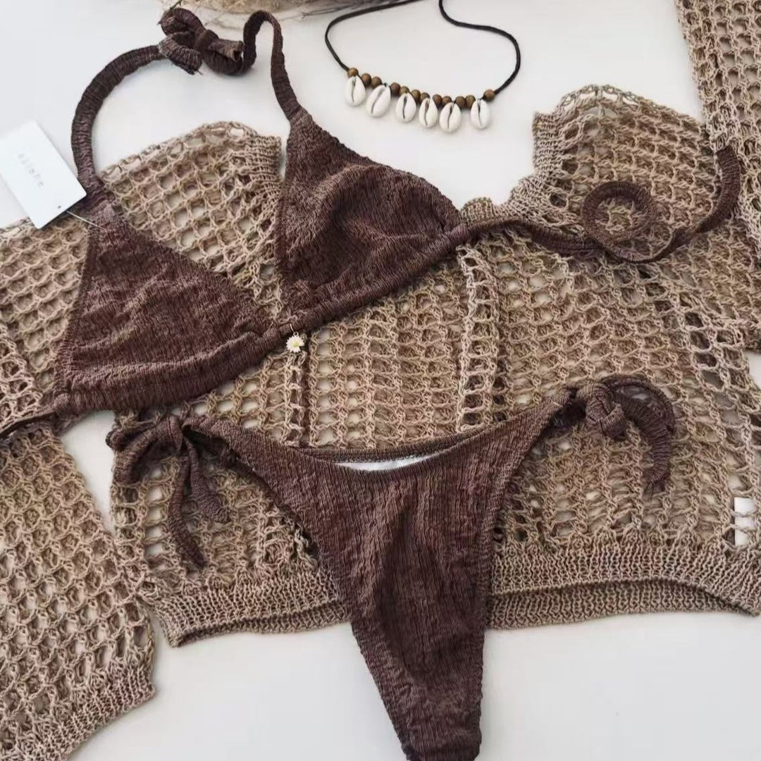 Damen Bikiniset mit transparenter Overlayer Drune