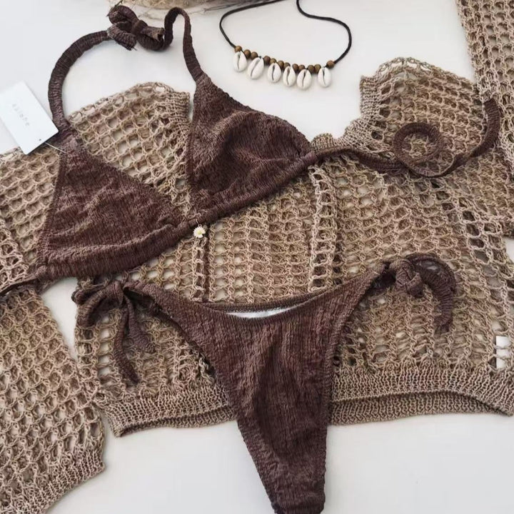 Damen Bikiniset mit transparenter Overlayer Drune