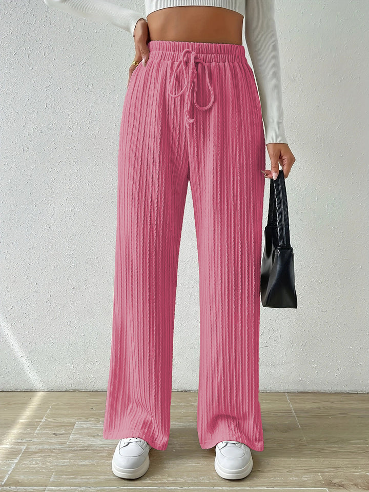 Damen Bequeme Stoffhose mit strukturierter Oberfläche Drune