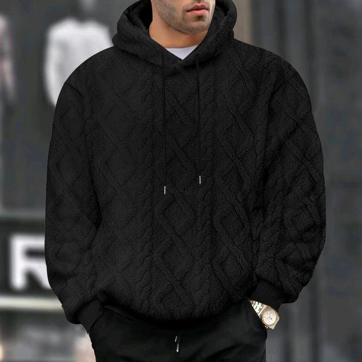 Herren Hoodiekapuzenpullover aus kuscheligem Material mit Struktur Drune