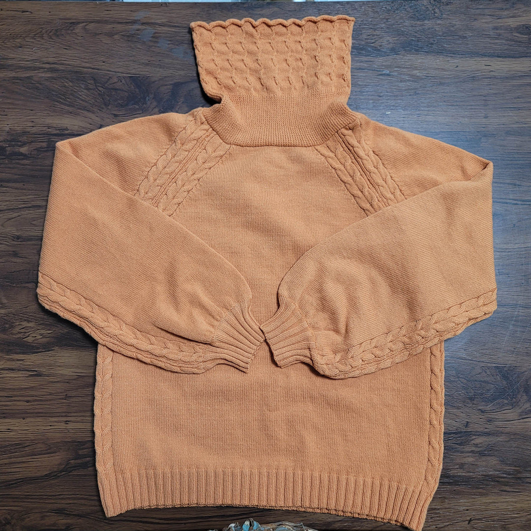 Damen Pullover mit rollkragen und strukturiertem Zopfdesign Drune