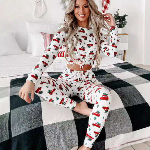 Damen Weihnachts Schlafanzug Drune