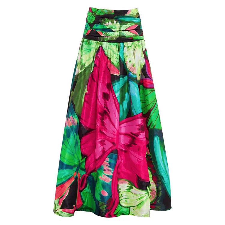 Damen Floral Druck Einteiler-Badeanzug Drune