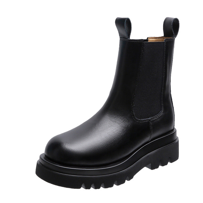 Damen nan Chelsea-Boots mit elastischem Einsatz und markanter Profilsohle Drune