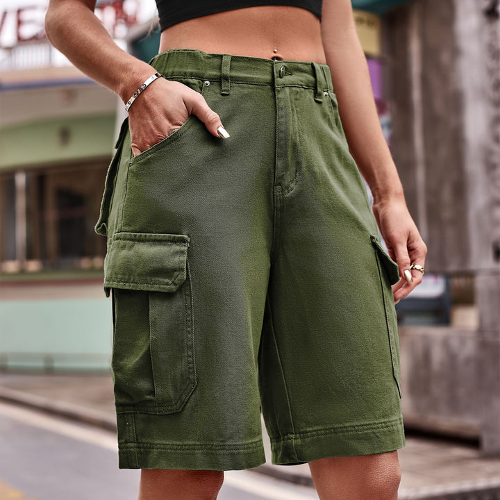 Damen Cargo-Shorts mit elastischem Bund und praktischen Taschen Drune
