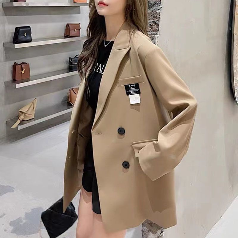 Damen Oversized Blazer mit strukturiertem Stoff Drune